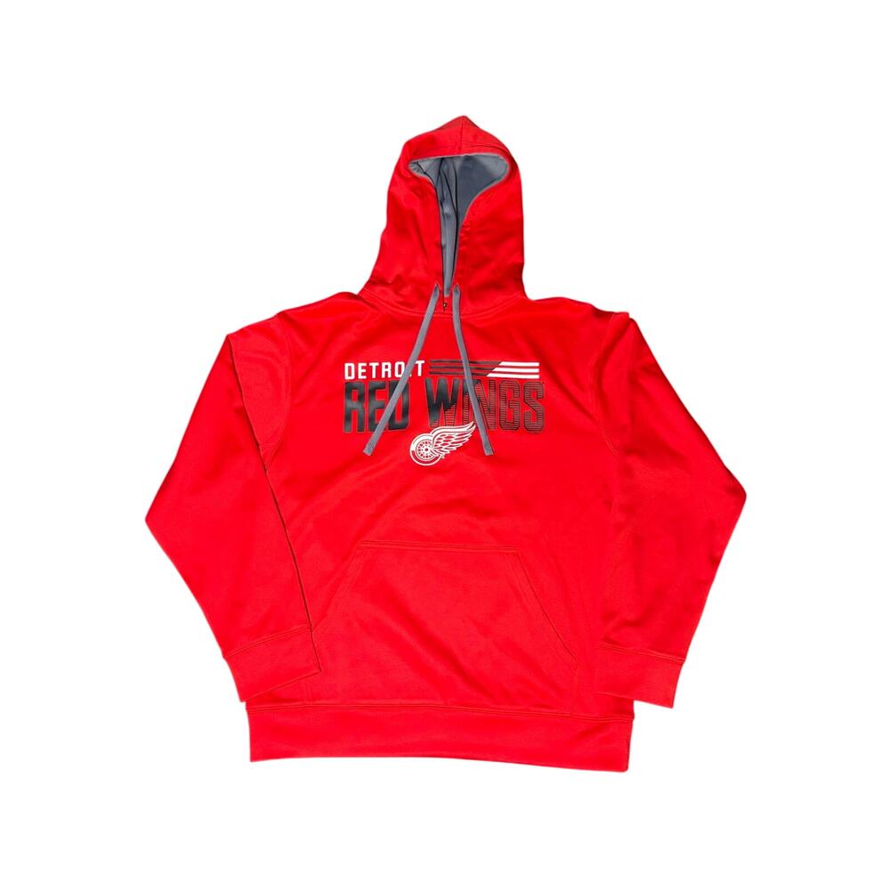 Detroit Red Wings NHL Mens Size M Red Fleece Pullover Hoodie Sweatshirt